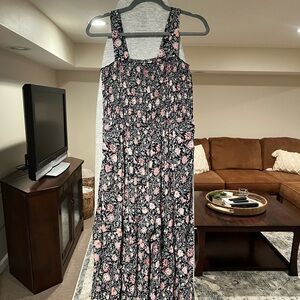 Loft Smocked Top Floral Jumpsuit